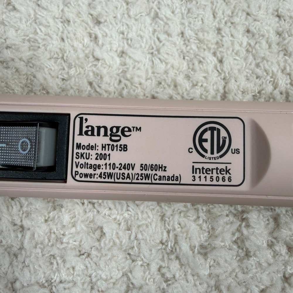 L'ange Ondulé Curling Wand Rose Gold Titanium Blush Pink HT015B SKU 2001 - Picture 3 of 5